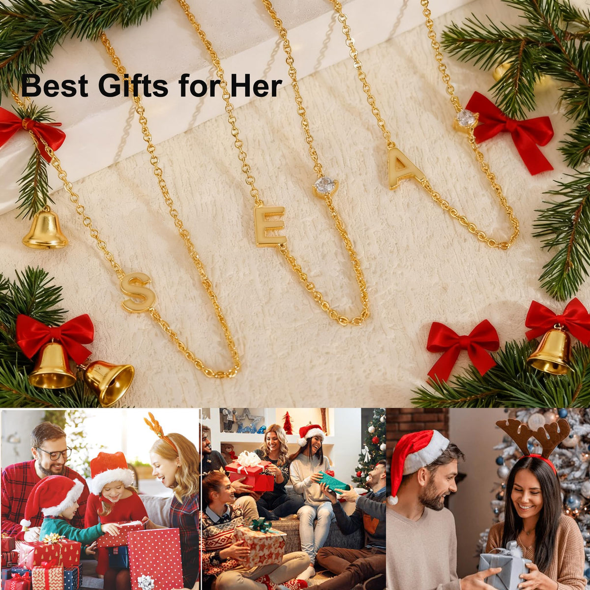 FUCJOEE Personalized Initial Necklaces for Women, Dainty 14K Gold Plated Sideways Letter Necklace Simple Choker Necklace Personalized Name Necklaces for Women Cute Trendy Stuff Teen Jewelry Gifts
