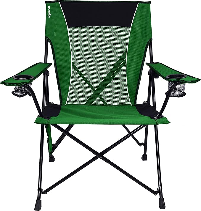 Kijaro Dual Lock Portable Camping Chairs - Enjoy the Outdoors with a Versatile Folding Chair, Sports Chair, Outdoor Chair & Lawn Chair - Dual Lock Feature Locks Position – Jasper Green