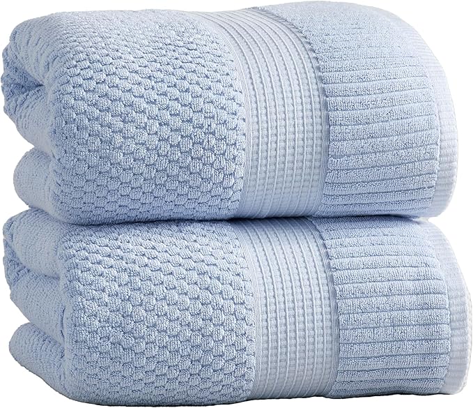 NY Loft 2 Pack Bath Sheet Towel Set | 100% Cotton | Absorbent Quick-Dry