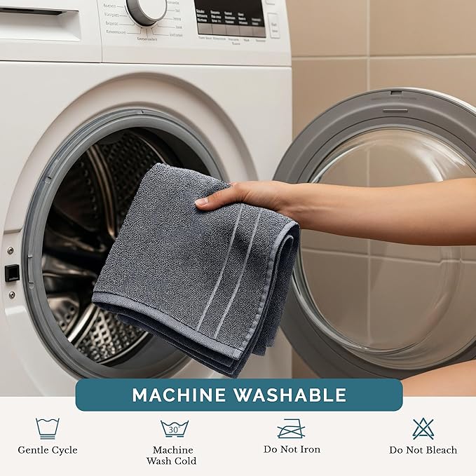 Casa Platino Wash Cloths Pack of 12-100% Cotton Washcloths
