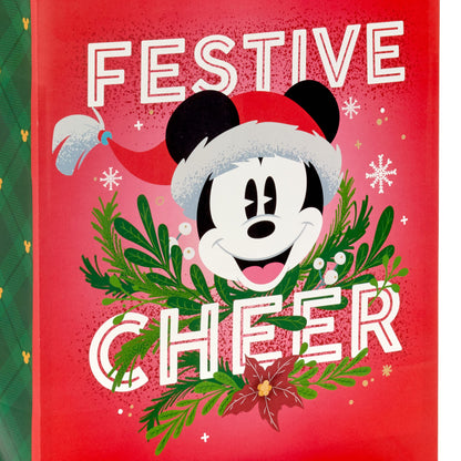 Hallmark Mickey and Minnie Christmas Gift Bags in Assorted Sizes (4 Bags: 2 Medium 9", 2 Large 13") for Kids, Grandchildren, Disney Fans and Collectors