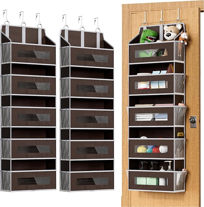 2 Packs 5-Tier Over the Door Storage Organizer