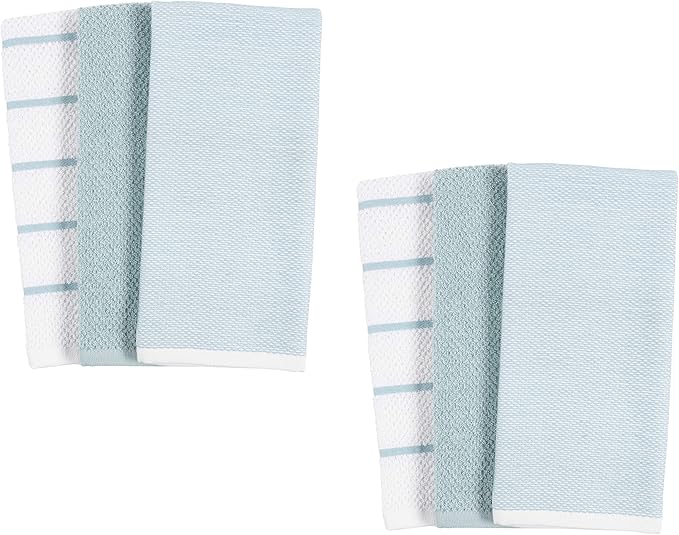 KAF Home Ayesha Curry Mixed Utility Kitchen Towel Set, Mixed Terry Kitchen