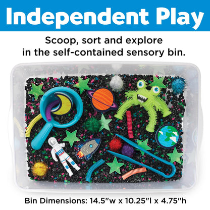 Creativity for Kids Sensory Bin: Outer Space Toys - Preschool and Toddler Sensory Toys, Kids Gifts for Boys and Girls Ages 3-5+, 10.25 x 14.5 x 4.75 inches