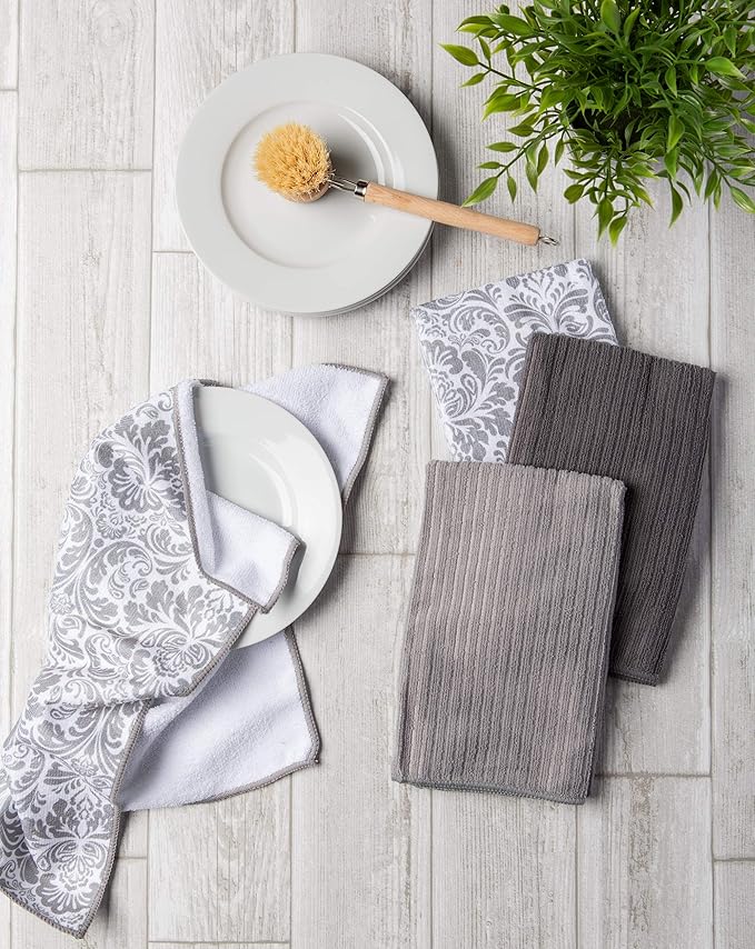 DII Cleaning Collection Multi-Purpose Microfiber, Dishtowel Set