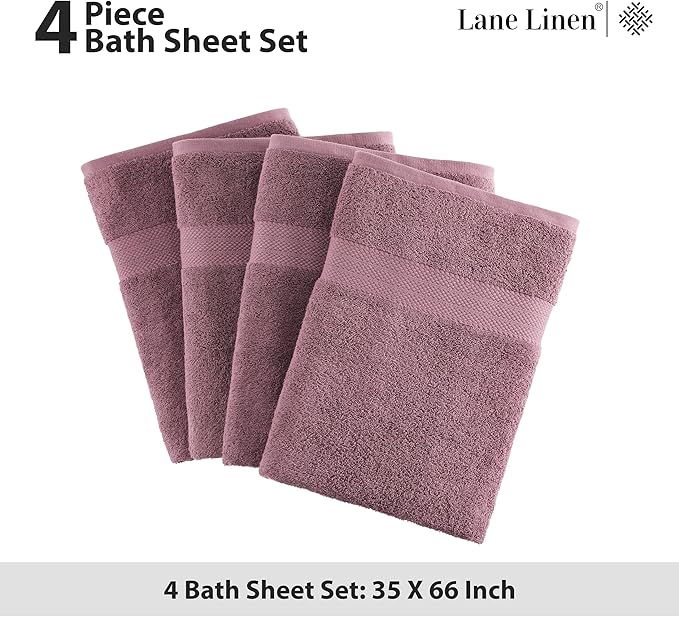 LANE LINEN 100% Ring Spun Cotton Bath Sheets