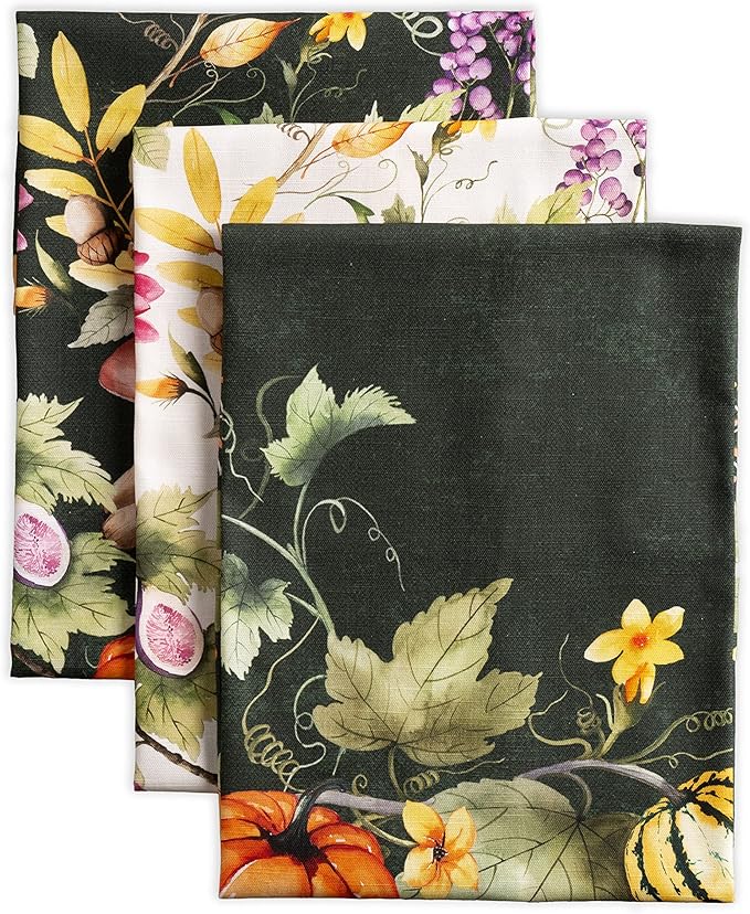 Maison d' Hermine Kitchen Towels Set of 3 100% Cotton 20" x 27.5" Reusable