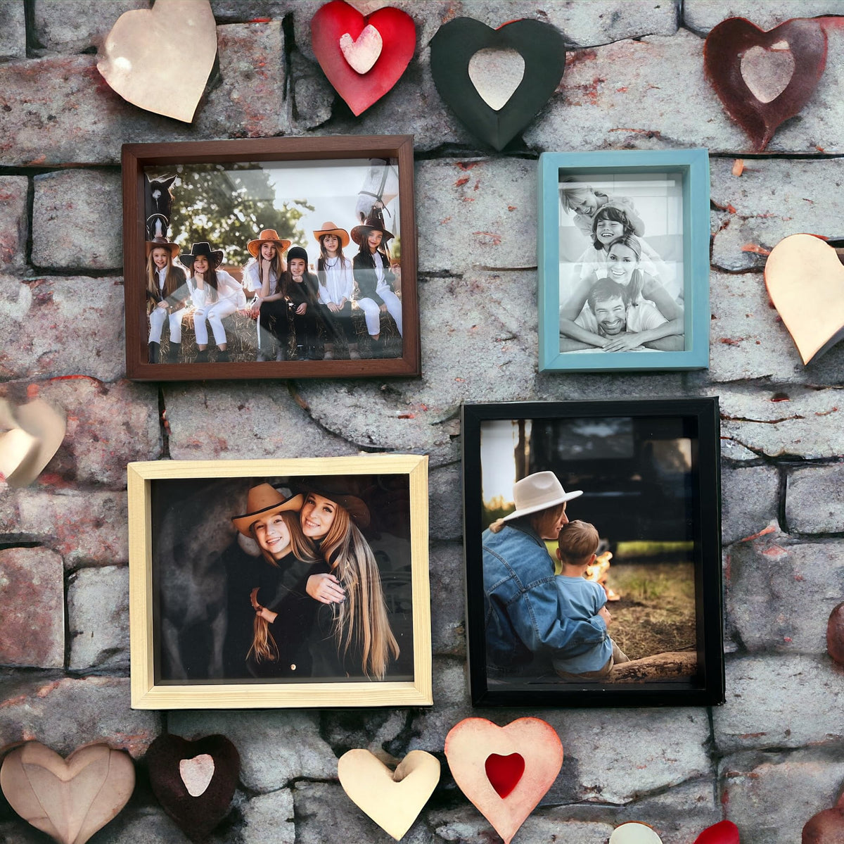 Brown Wooden Picture Frame 12x18 - Natural Rustic Solid Wood Thick Borders, Wall Mounting Poster Photo Frames