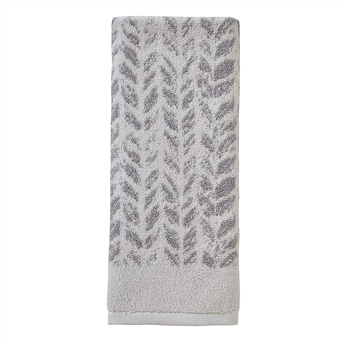 SKL Home Distressed Leaves 100% Turkish Cotton Premium 2-Piece Hand Towel Set