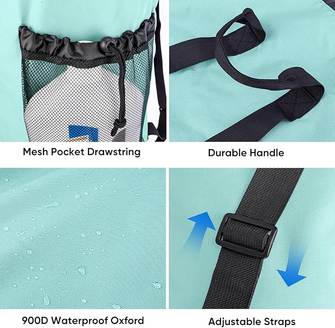 BALEINE 120L Laundry Bag Backpack, 900D Oxford Fabric Large Travel Laundry Bags