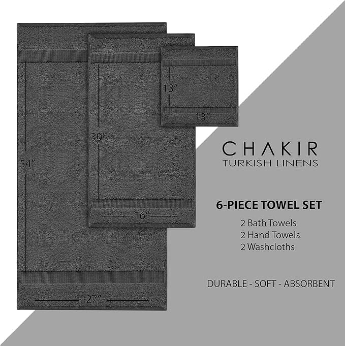 Chakir Turkish Linens |Hotel & Spa Quality 100% Cotton Premium Turkish Towels |