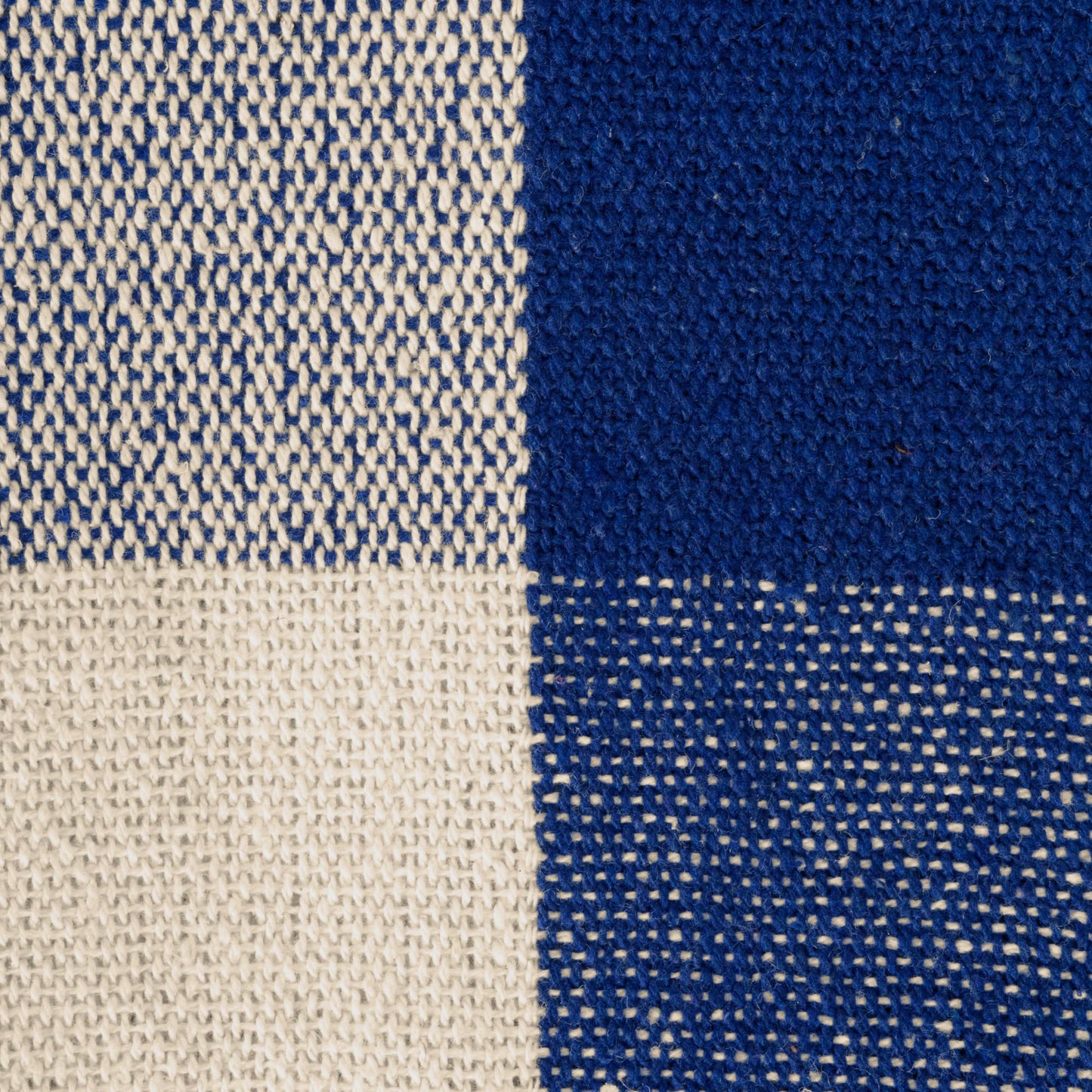 DII Buffalo Check Collection Rustic Farmhouse Throw Blanket with Tassles, 50x60, Navy/Off-White