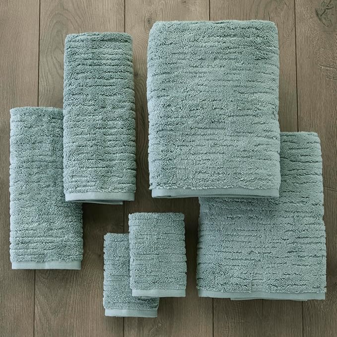SKL Home CloudSoft 100% Cotton Luxury 6-Piece Towel Set, 600 GSM, Ultra Plush &