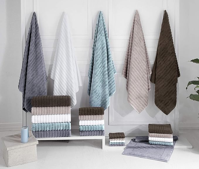 Classic Turkish Towels CTT Luxury 6 Piece Towel Set, 100% Turkish Cotton