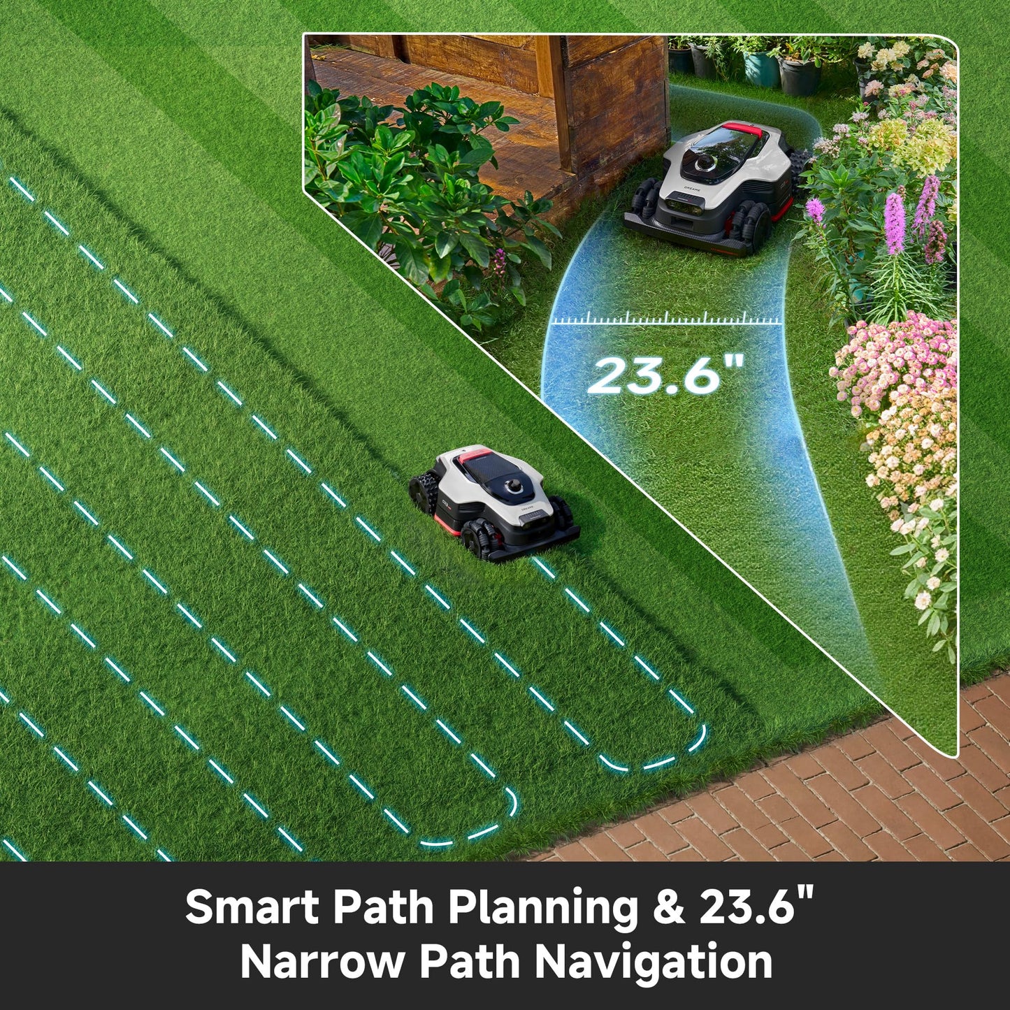 (Latest Upgrade) DREAME A3 AWD 1000 Robot Lawn Mower, 360° 3D LiDAR & AI Dual Vision Smart Robotic Mower for 0.25 Acre, 80% Slopes & 45min Fast Charge for Homeowners with Large/Steep Lawns