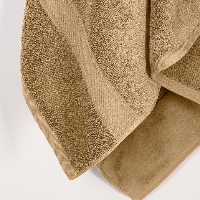 SUPERIOR Egyptian Cotton Pile Bath Towel Set of 2, Ultra Soft Luxury Towels