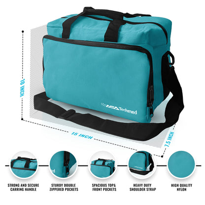 ASA TECHMED Nurse Bag for Medical Equipment, Nurse Accessories Bag Ideal for Doctors, Nurses, Home Health Aids, Medical Students (Teal)