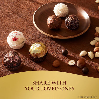 Ferrero Rocher Collection, Premium Gift Set, Hazelnut Milk Chocolate, Dark Chocolate and Coconut, 48 Count, 4.6 oz
