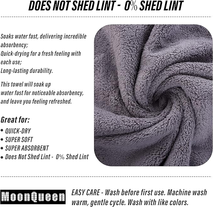 MOONQUEEN 6 Pack Premium Hand Towels