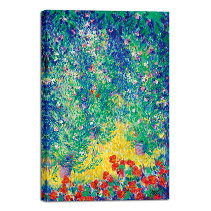 Wieco Art Canvas Prints Flowers in a Garden,1928 by Theodore Earl Butler Abstract Canvas Wall Art for Wall Decor and Home Office Decorations