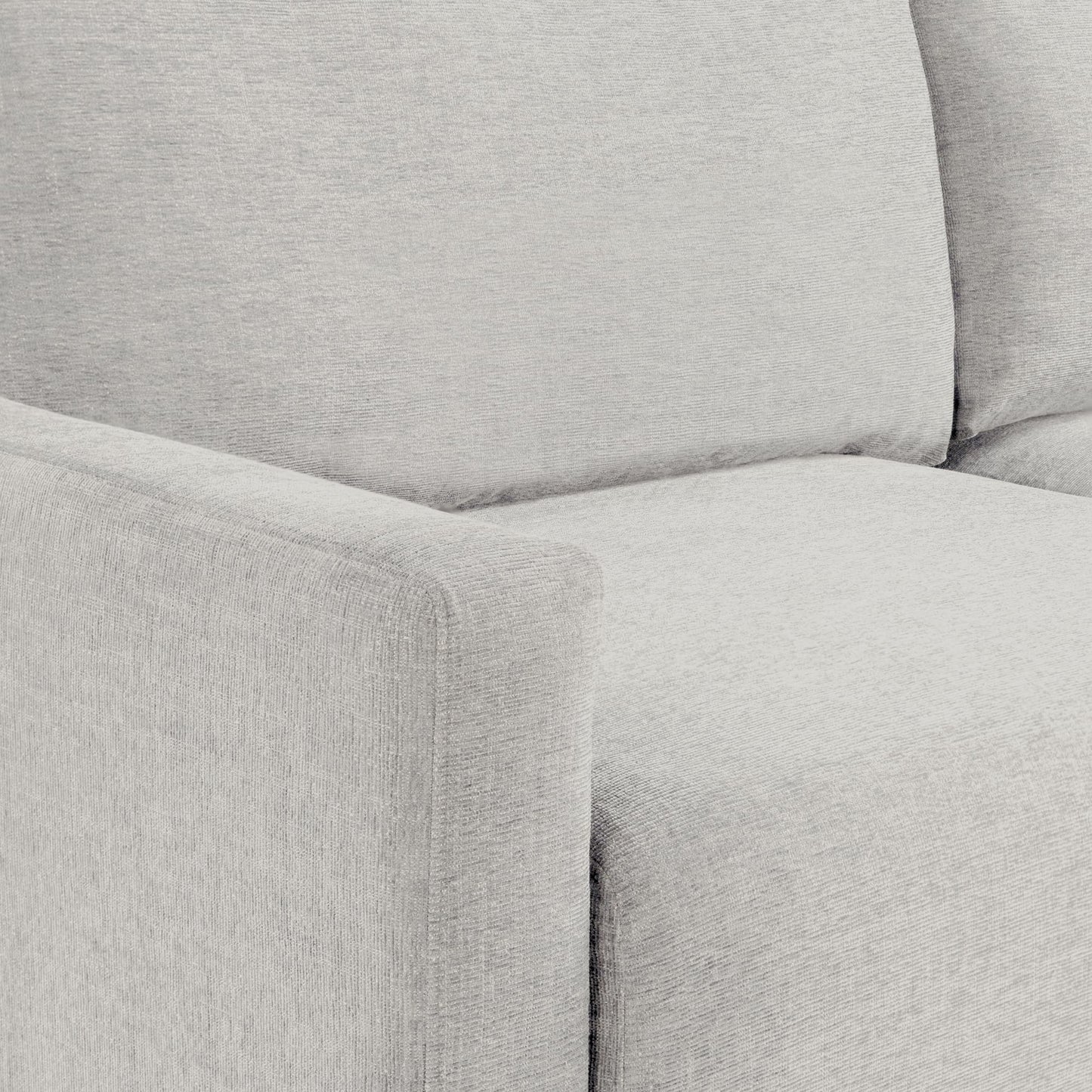 Serta Glendale 90.2" Queen Size Wall-Hugging Convertible Sofa, Dreamcoil Comfort, Chenille Fabric, Cream