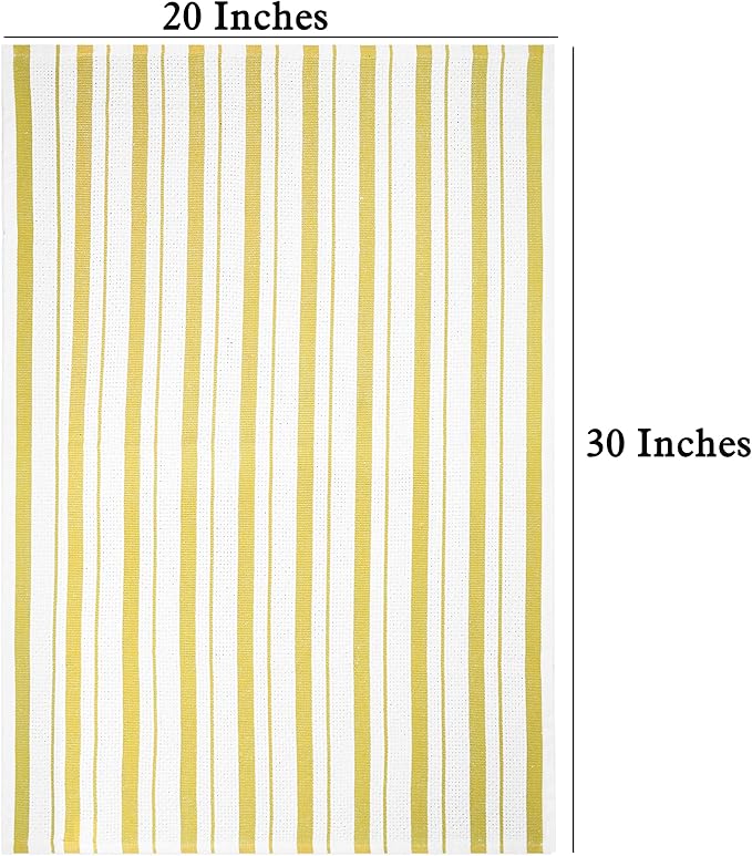 COTTON CRAFT Oversized Kitchen Towels -4 Pack 100% Cotton Basketweave Tea Dish