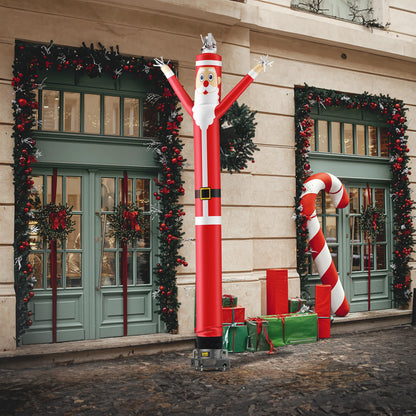 LookOurWay Air Dancers Inflatable Tube Man Attachment | 20 Feet Tall Wacky Waving Christmas Inflatables Dancing Tube Guy (Blower Not Included) | Outdoor Holiday Decoration | Christmas Theme - Santa
