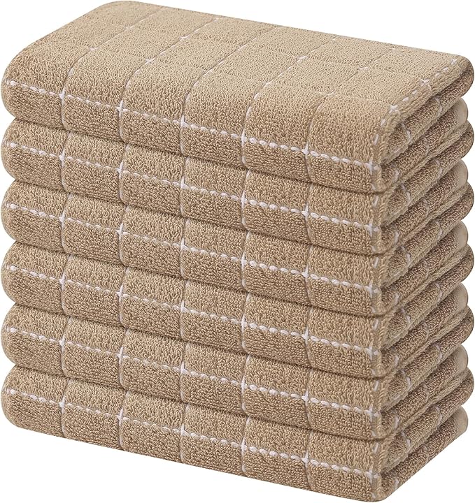 Mordimy 100% Cotton Terry Cloth Kitchen Towels, Super Soft and Absorbent Dish