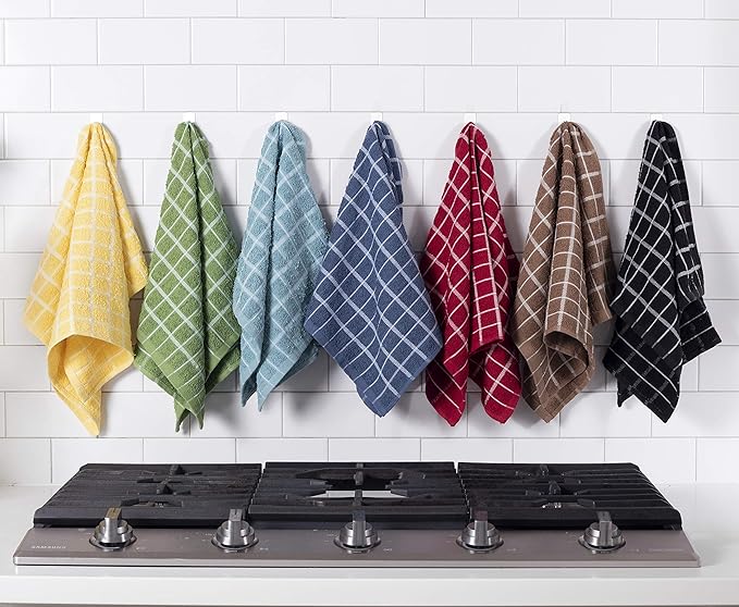 Ritz Premium 100% Cotton Terry Check Kitchen Dish Towels
