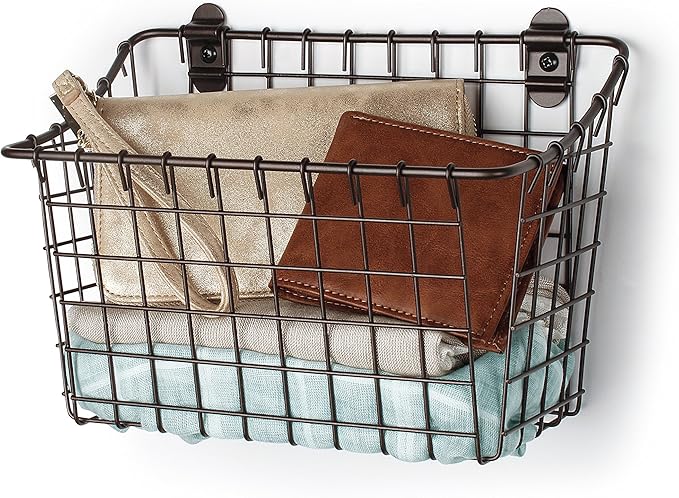 Spectrum Diversified Vintage Wall Mount Storage Basket