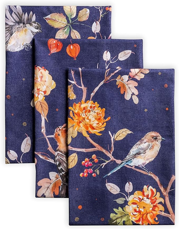 Maison d' Hermine Kitchen Towels Set of 3 100% Cotton 20" x 27.5" Reusable