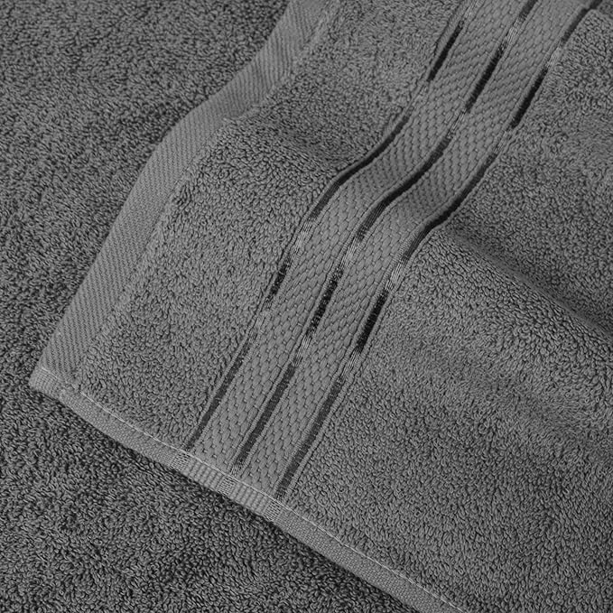 Elegant Comfort Three Line Popcorn Extra Large Luxury Bath Towel
