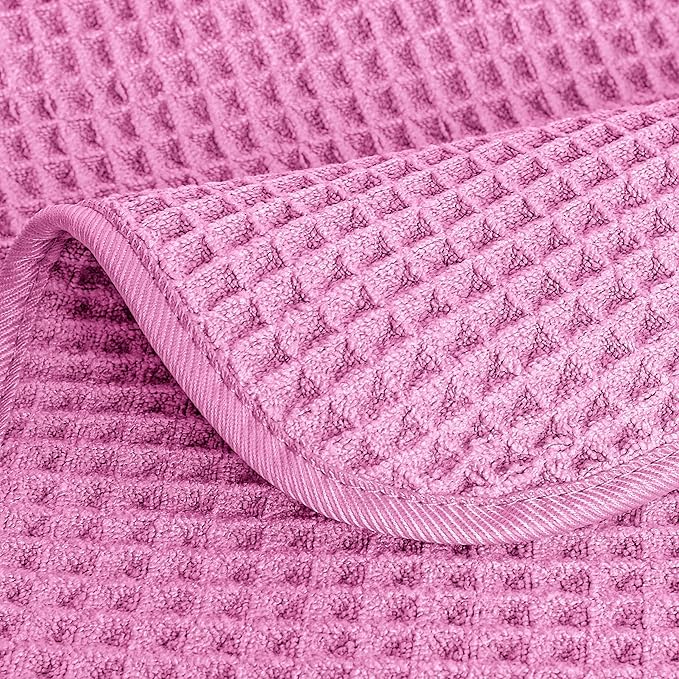 POLYTE 430 GSM Microfiber Lint Free Washcloth Face Towel, 13 x 13 in, 4 Pack