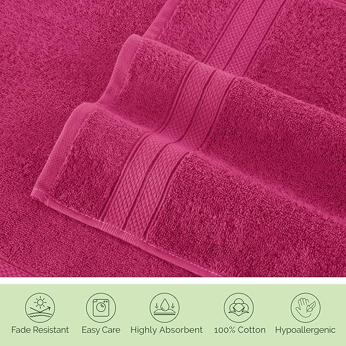 Elegant Comfort Luxury 6-Piece Towel Set, Premium Soft 100% Turkish Cotton