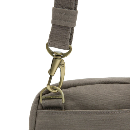 Travelon Unisex Adults Anti-theft Courier Small N/S Slim Tote, Stone Gray