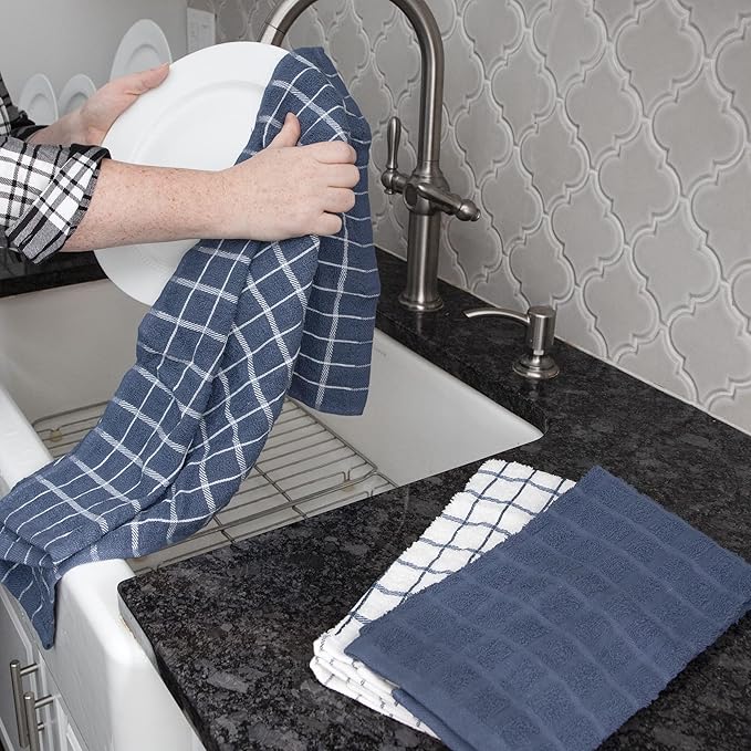Ritz Premium 100% Cotton Terry Check Kitchen Dish Towels