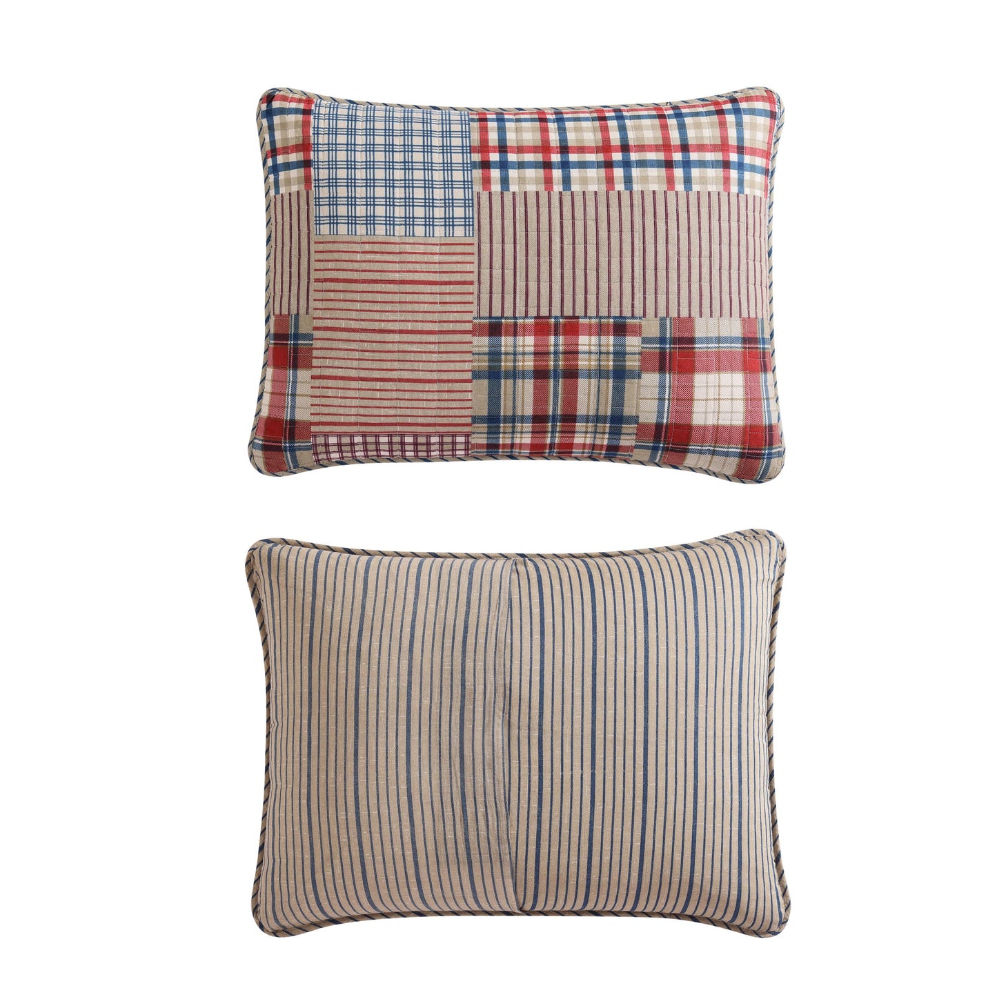 Eddie Bauer - Queen Quilt Set with Shams, Reversible Cotton Bedding, Lightweight All-Season, Pre-Washed, Hawthorne Brown