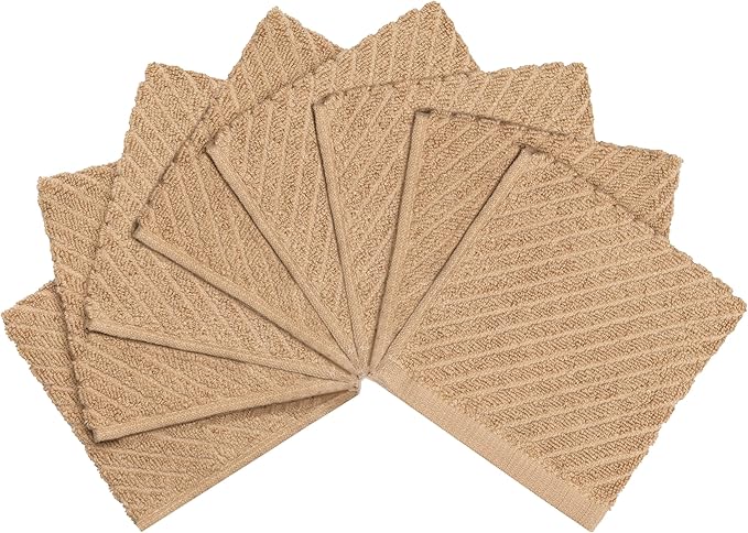 Bumble Towels Premium Kitchen Dish Cloths | 8 Pack | Diagonal Deluxe Dish Cloth