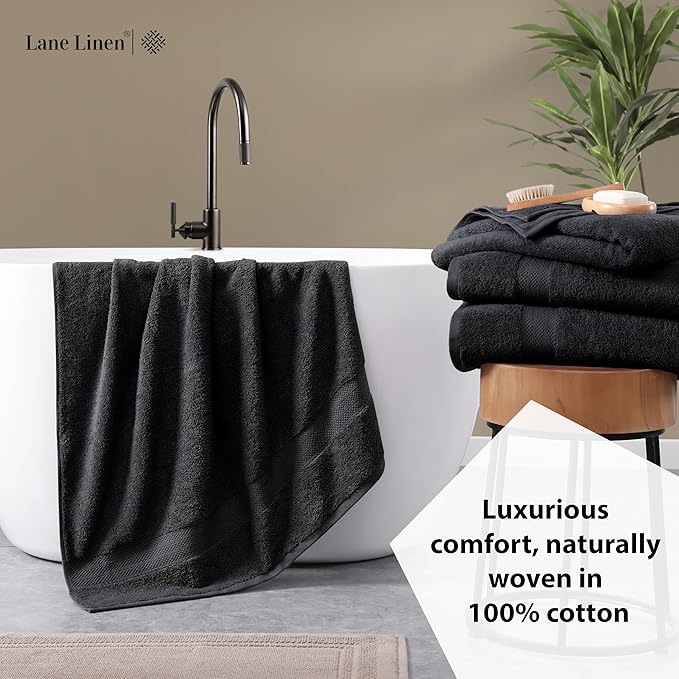 LANE LINEN 100% Luxury Cotton Bath Sheets Set of 4