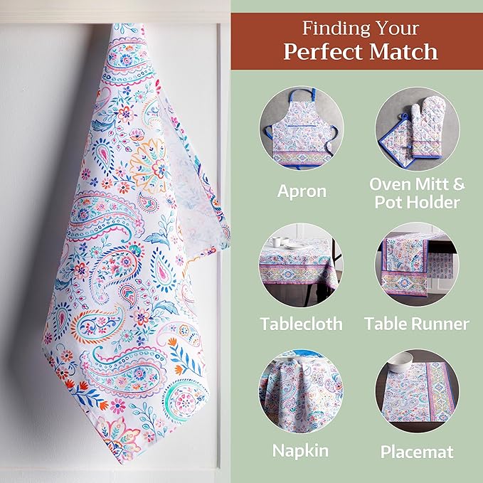 Maison d' Hermine Kitchen Towels Set of 3 100% Cotton 27.50" x 20" Reusable
