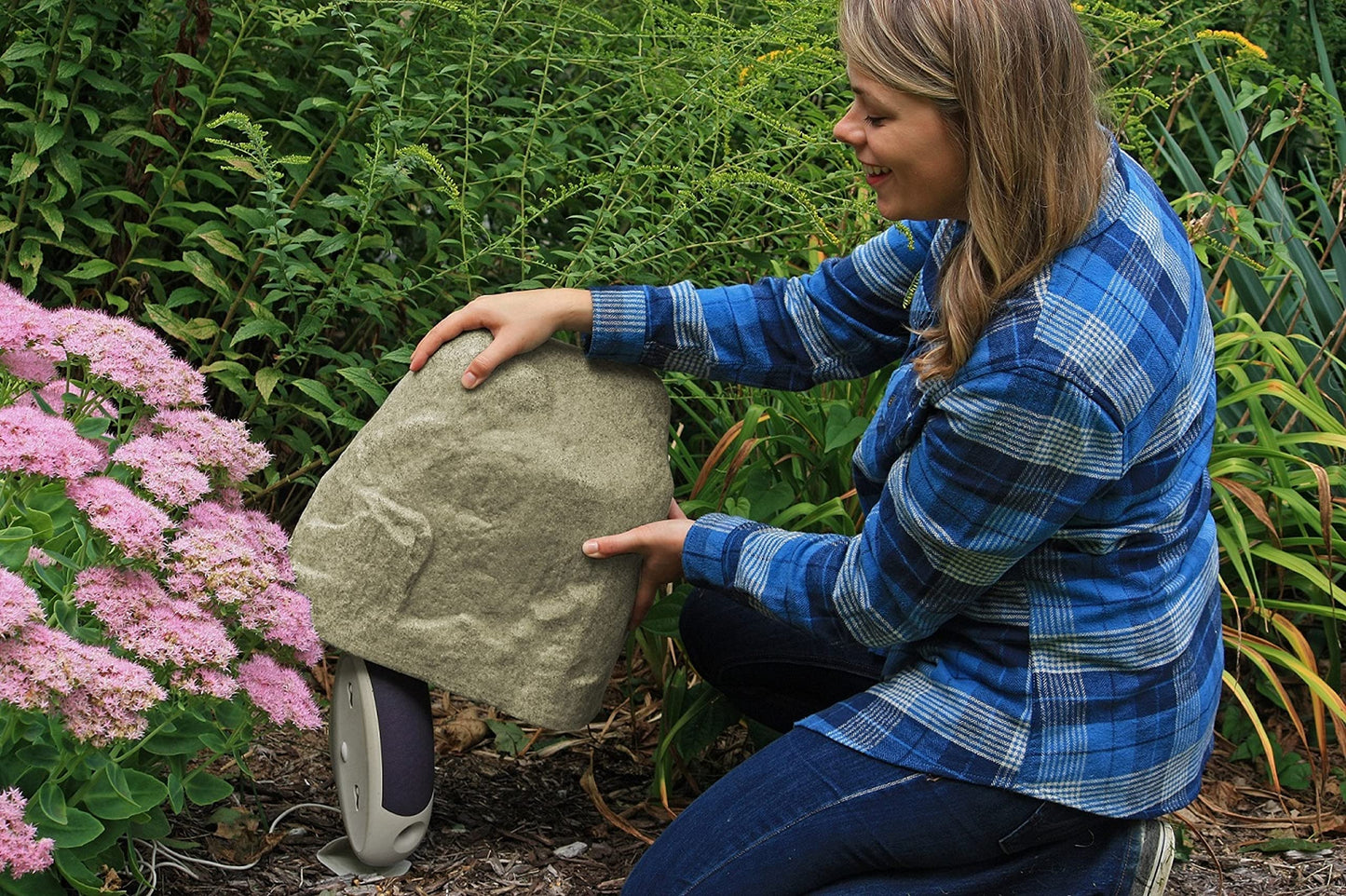 Emsco Group Landscape Rock – Natural Sandstone Appearance – Small – Lightweight – Easy to Install & 2182 Medium – Lightweight Landscape Rock-Resin, Sandstone