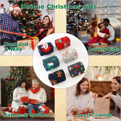 BONANGEL Christmas Socks Women, Funny Novelty Cute Xmas Holiday Crew Socks, Crazy Christmas Gifts for Women Girls