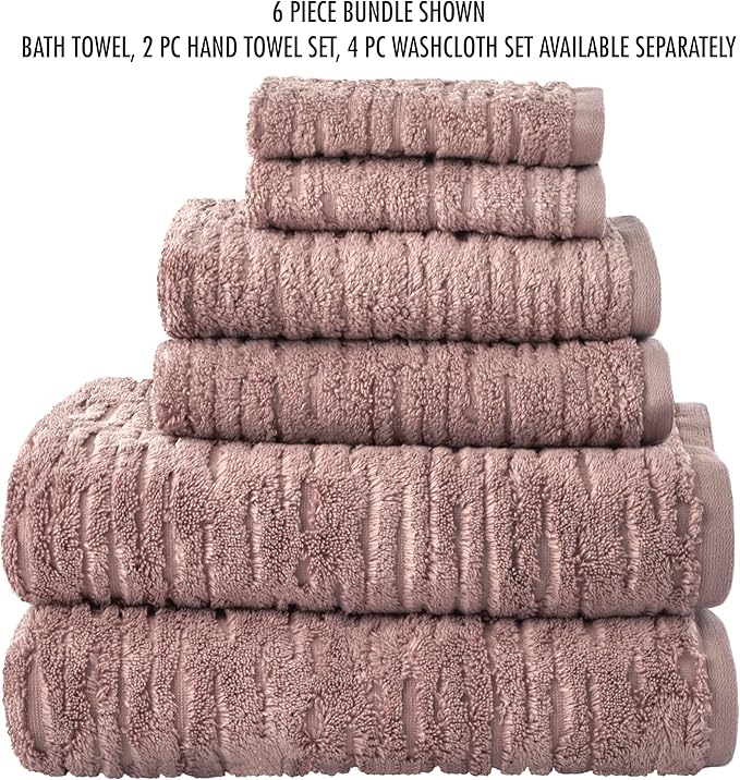 SKL Home CloudSoft 100% Cotton Luxury 6-Piece Towel Set, 600 GSM, Ultra Plush &