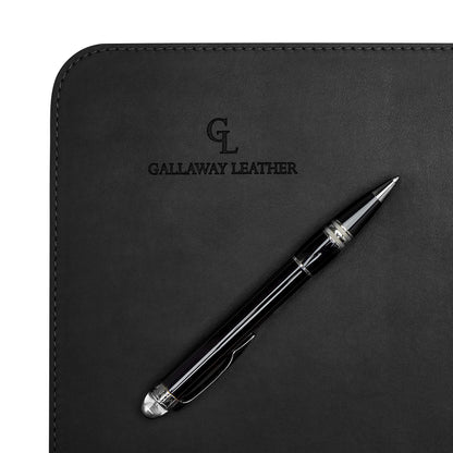 Gallaway Leather Desk Mat,Desk Writing Pad - Office Desk Pad, Medium 24" x 14" Black, Desk Mats on Top of Desks, Gift Ready Elegant Computer Desk Mat Desk Cover Desk Pad Protector PU Leather