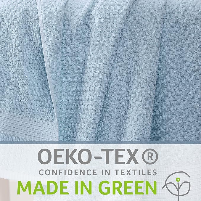 NY Loft 100% Cotton Bath Towel 4 Pack | Super Soft & Absorbent Quick-Dry Bath