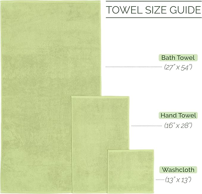 Elegant Comfort Luxury 6-Piece Towel Set, Premium Soft 100% Turkish Cotton