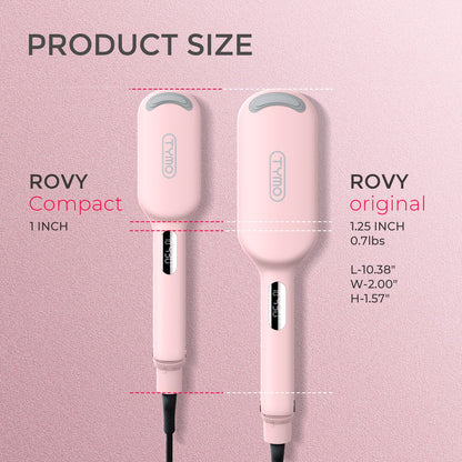 TYMO ROVY Hair Waver Crimper - Hair Curler, Deep Waver Curling Iron, Ionic Curling Wand with Ceramic Tourmaline Barrel for Women, Anti-Scald, Quick & Easy, Dual Voltage, Pink 25mm