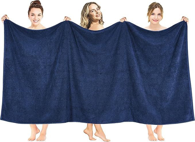 American Soft Linen 100% Cotton 600 GSM Turkish 40x80 Oversized Bath Towel Sheet