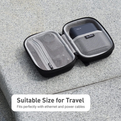 Gadget Organizer Case for Travel Routers GL-AXT1800/ GL-MT1300/ GL-SFT1200/ GL-E750, Chargers, Cables & Accessories, Sturdy & Durable Pouch, Hand-carry EVA bag, Anti-shock, Water Resistant (Black)