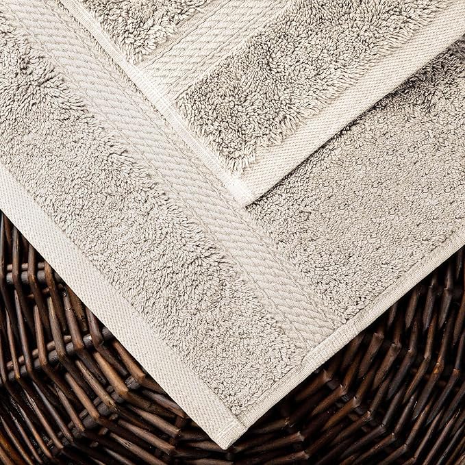 SUPERIOR Egyptian Cotton Pile 10 Piece Towel Set, Includes 2 Bath, 4 Hand